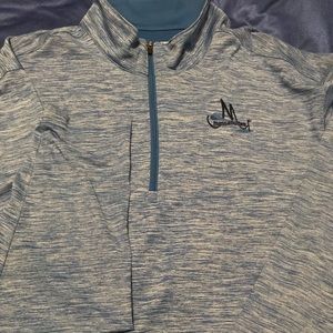 Bermuda Sand Long Leeve Half ZIP Golf Shirt